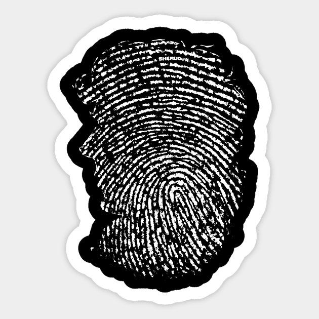 Sherlock Fingerprint Sticker by BrayInk